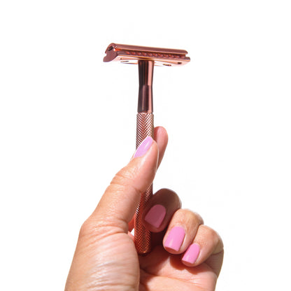 Matte Rose Gold Safety Razor